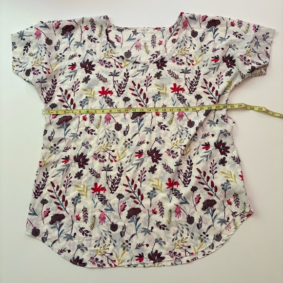 Pink and Purple Floral Short Sleeve Tunic - Picture 10 of 10